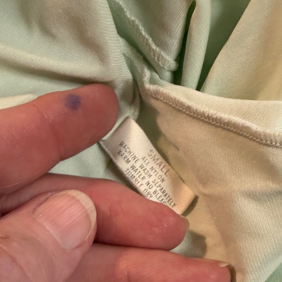 Vintage Shadowline S Mint Green Rosebud Lace Trim Long Robe - Picture 3 of 8